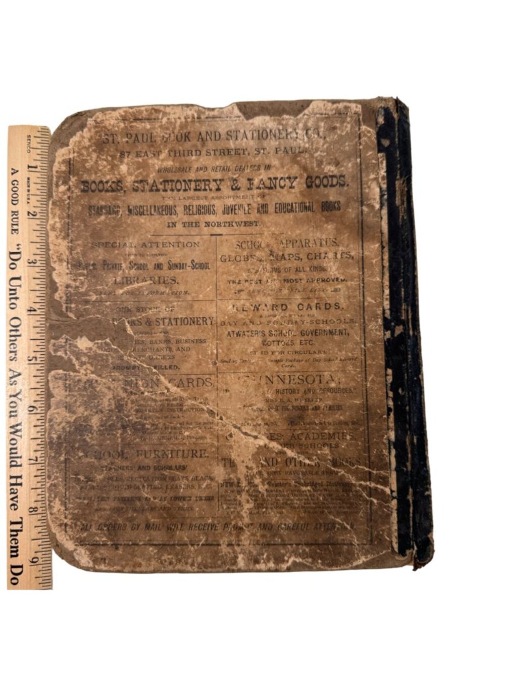 Colton's New Introductory Geography 1875 Hardback Book Read D. D. Merrill Damage - Picture 10 of 16